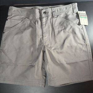 Duluth Trading Co NWT $59.50 Mens Sz 36 Fire Hose 9" Gray Cargo Utility Shorts
